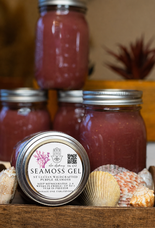 St. Lucian Wildcrafted Purple Sea Moss Gel — 16 oz Jar
