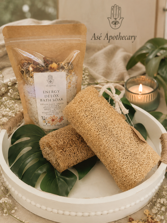 All natural loofah bath sponges