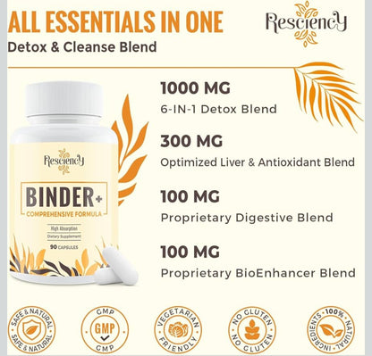 Asè Apothecary Binder+ Detox Support - 90 Capsules