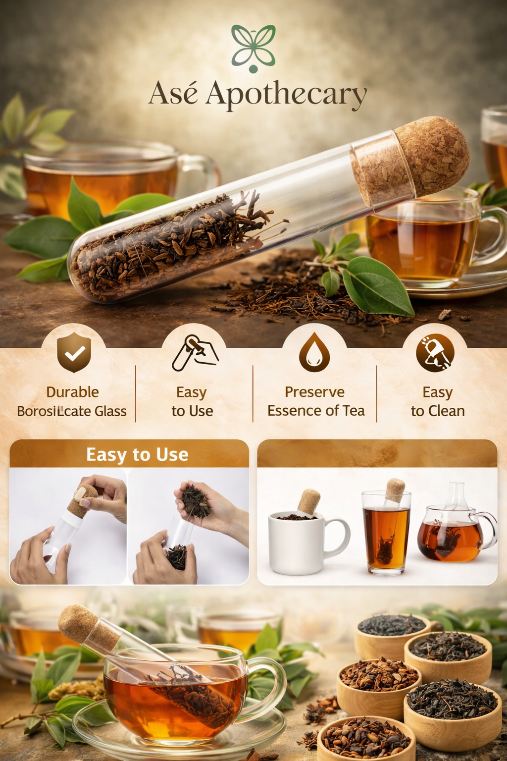 Glass Tea Tube Infuser
